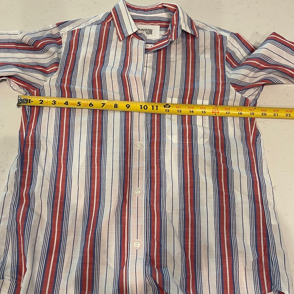 Anthropologie Blouse S GRAYSON Jasmine HERO Buttondown Stripe Cotton 01 - Picture 11 of 11